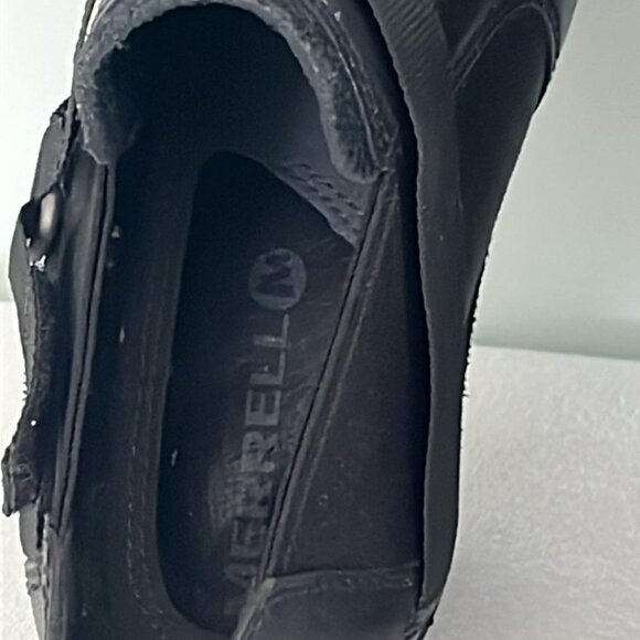 Merrell Evera Rush Women’s Black Leather Stretch Heeled Ankle Booties Boots SZ 7 - Picture 8 of 11